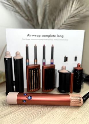 Airwrap complete long 6-в-1 — стайлер для волос с насадками, strawberry