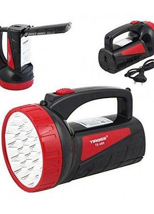 Аккумуляторный светодиодный фонарь 2 в 1 tiross ts-689