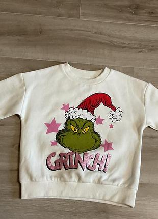 Світшот на флісі f&f grinch 2-3 роки