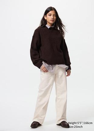 Широкі прямі джинси uniqlo
