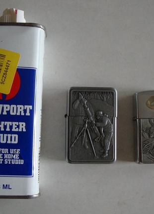 Бензиновые зажигалки zippo 2 шт + бензин
