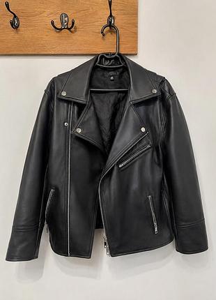 Шкіряна куртка missguided чорна s