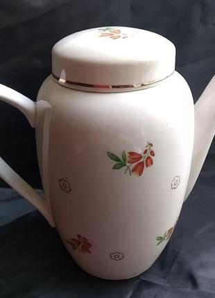 Вінтажний чайник кавник бориславський порцеляновий завод 1960е року.