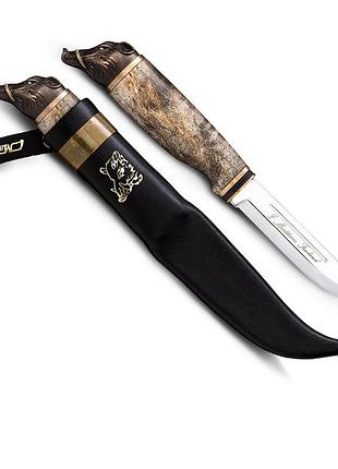 Нож marttiini wild boar 11 см (546013) подарочный нож из нержавеющей стали с рукоятью из карельской березы