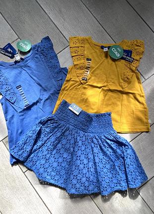 Комплект юбка и два топа на девочку zara h&m next