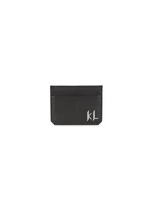 Кожаный картхолдер karl lagerfeld paris с монограммой