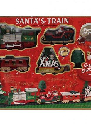 Новорічний ігровий набір "santa's train" (поїзд санти).