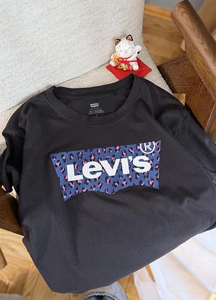 Темно сіра футболка levi’s