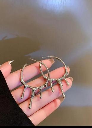 Серьги шарики стильная бижутерия