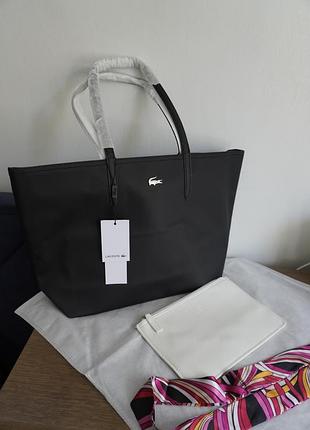 Двостороння сумка для школи а4 lacoste shopping bag