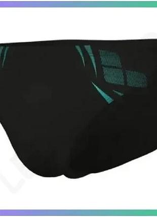 Плавки arena poseidonia swim briefs черные бирюзовые для плавания мужские 110 размер sku_009075-508