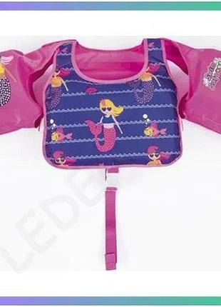 Жилет для плавания aqua speed swim pal детский розовый синий для детей 3-6 лет плавучесть upf 50+ sku_32174-03