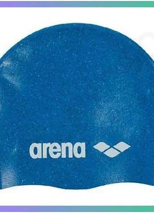 Шапка для плавания arena silicone jr cap голубая мультиколор для детей 100% силикон защита от хлора sku_006360-904