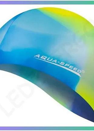 Шапка для плавания aqua speed bunt 4036 мультиколор 100% силикон для бассейна унитекс унисекс sku_113-41