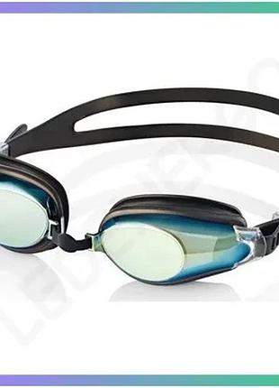 Окуляры для плавания aqua speed champion new черные зеркальные универсальные для тренировок и соревнов sku_038-07