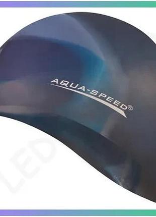 Шапка для плавания aqua speed bunt 4077 мультиколор 100% силикон для бассейна унисекс sku_113-84