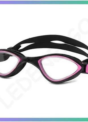 Окуляры для плавания aqua speed flex 6661 черные розовые унисекс силиконовые для комфортного плавания sku_086-03