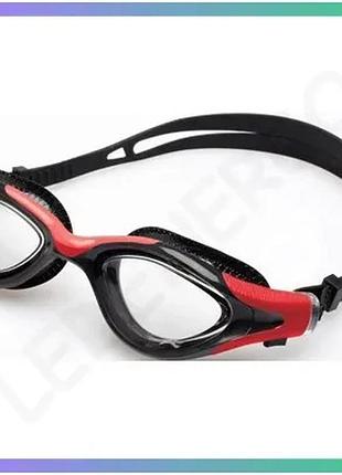 Окуляри для плавання aqua speed aquilo 62650 чорні червоні для плавців унісекс з полікарбонатними лінз sku_728-31
