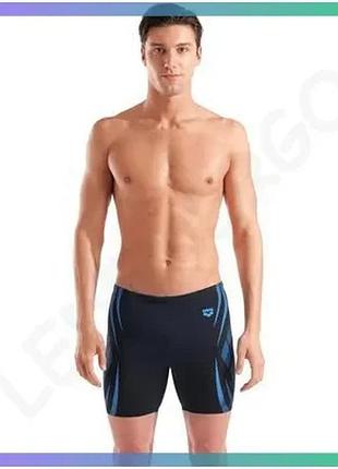 Плавки arena poseidonia swim mid jammer черные бирюзовые для плавания мужчин 80 размера sku_009091-508