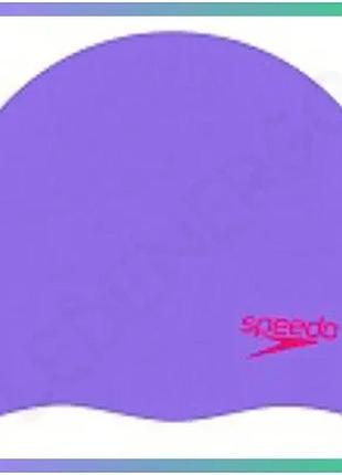 Шапка для плавания speedo moulded silicone cap фиолетовая для детей из силикона защитная шапочка sku_8-70990d438