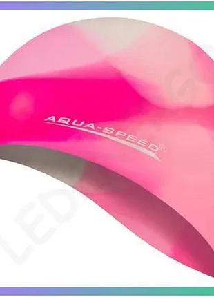 Шапка для плавания aqua speed bunt 4988 мультиколор 100% силикон для бассейна унисекс sku_113-95