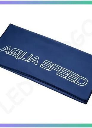 Рушник aqua speed dry flat 50х100 см синяя микрофибра для плавания и спорта быстрый сушитель sku_155-10