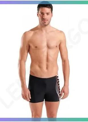 Плавки-шорти arena basic swim short чорні чоловічі для плавання еластичні з внутрішнім шнурком sku_010276-500