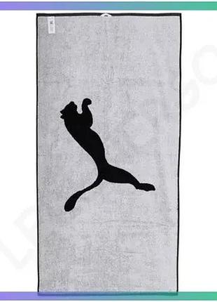 Рушник puma team towel large чорний 70x140 см спортивний рушник для команди унісекс sku_054552-01