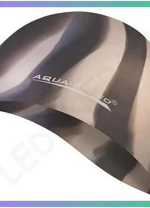 Шапка для плавания aqua speed bunt 4050 мультиколор 100% силикон унитекс для бассейна sku_113-56