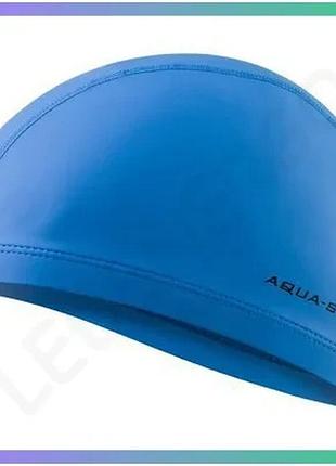 Шапка для плавания aqua speed profi 5876 голубая унисекс с полиуретановым покрытием для взрослых sku_090-01