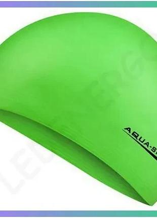 Шапка для плавания aqua speed soft latex 5727 неоновая зеленая для плавцов унисекс sku_122-04