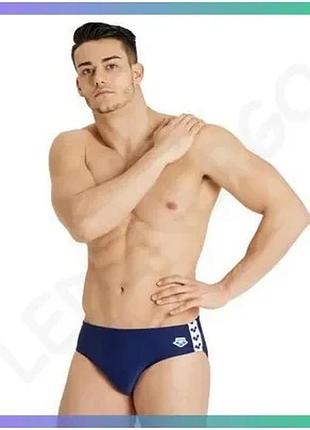 Плавки arena men's arena icons swim briefs темно-синие для плавания мужчин из полиамида и эластана sku_005049-700