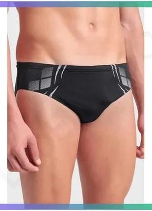Плавки arena poseidonia swim briefs чорні та білі для чоловіків 100% поліестер для плавання sku_009075-501