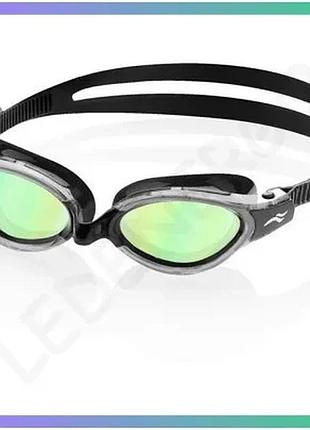 Окуляри для плавання aqua speed triton 2.0 mirror чорні сірі унісекс з уф-фільтром та anti-fog для тре sku_283-53