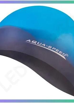 Шапка для плавания aqua speed bunt 4062 мультиколор силиконовая для бассейна унисекс sku_113-69