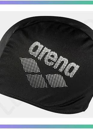 Шапка для плавання arena polyester ii чорна унісекс стильна шапочка для басейну та відкритої води sku_002467-500