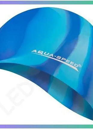 Шапка для плавания aqua speed bunt 4057 мультиколор 100% силикон унитекс для бассейна sku_113-64