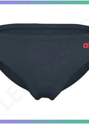 Плавки arena team swim briefs solid темно-серые для плавания мужчин с защитой upf50+ sku_00000038506