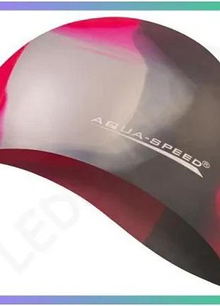 Шапка для плавання aqua speed bunt 4991 силіконова мультиколор унісекс для басейну та плавання sku_113-98
