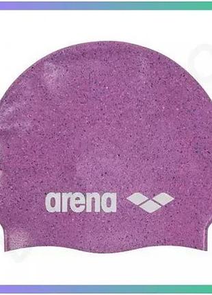 Шапка для плавання arena silicone jr рожевий мультиколор для дітей захист від хлору та сповзання sku_006360-903