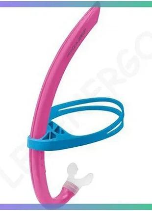 Дыхательная трубка для сноркелинга aqua speed juno junior розовая синяя для детей удобная трубка для п sku_734-03