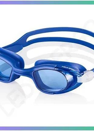 Окуляры для плавания aqua speed marea с защитой от запотевания и уф синяя модель для плавцов унисекс sku_020-01