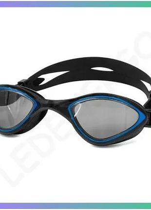 Окуляри для плавання aqua speed flex 6660 чорні сині унісекс комфортні лінзи полікарбонатні sku_086-01