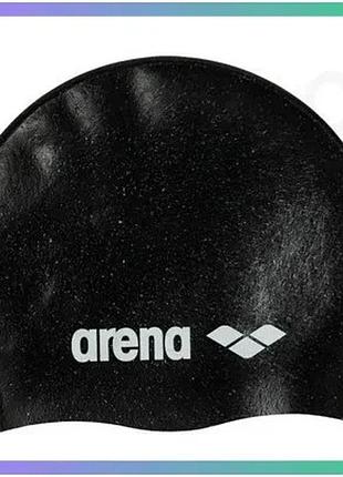 Шапка для плавання arena silicone cap чорна мультикольор унісекс 100% силікон для захисту волосся sku_006359-902