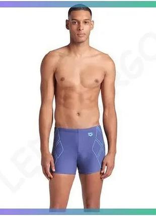 Плавки-шорты arena graphic swim short фиолетовые для плавания мужчин 80% полиамид 20% эластан sku_009083-808