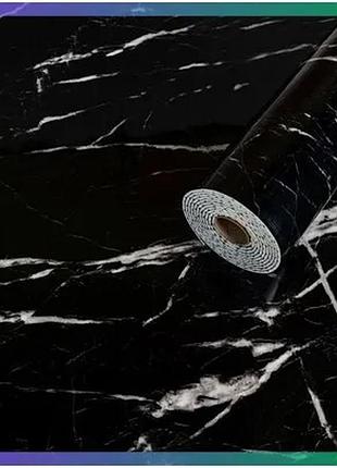 Самоклеюча стінова pet плитка у рулоні 600х3000х2мм чорна для внутрішніх робіт декорування стін sku_sw-00001694
