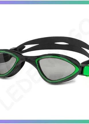 Окуляры для плавания aqua speed flex 6664 черные зеленые унисекс силиконовые линзы поликарбонатные sku_086-38