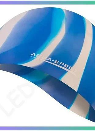 Шапка для плавания aqua speed bunt 4049 мультиколор 100% силикон унитекс для бассейна и тренировок sku_113-55