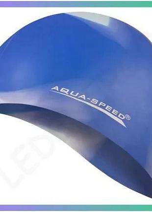 Шапка для плавання aqua speed bunt 4085 силіконова мультиколор унісекс для басейну еластична шапочка д sku_113-92
