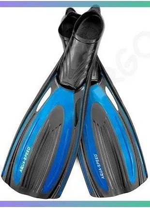 Ласти aqua speed hydro 4754 черные с закрытыми карманами для плавания унисекс 46-47 размер sku_530-11